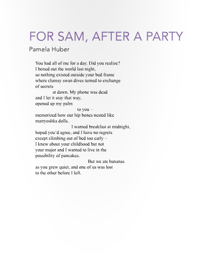 for sam, after a party